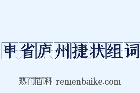 申省庐州捷状组词是什么意思的图片